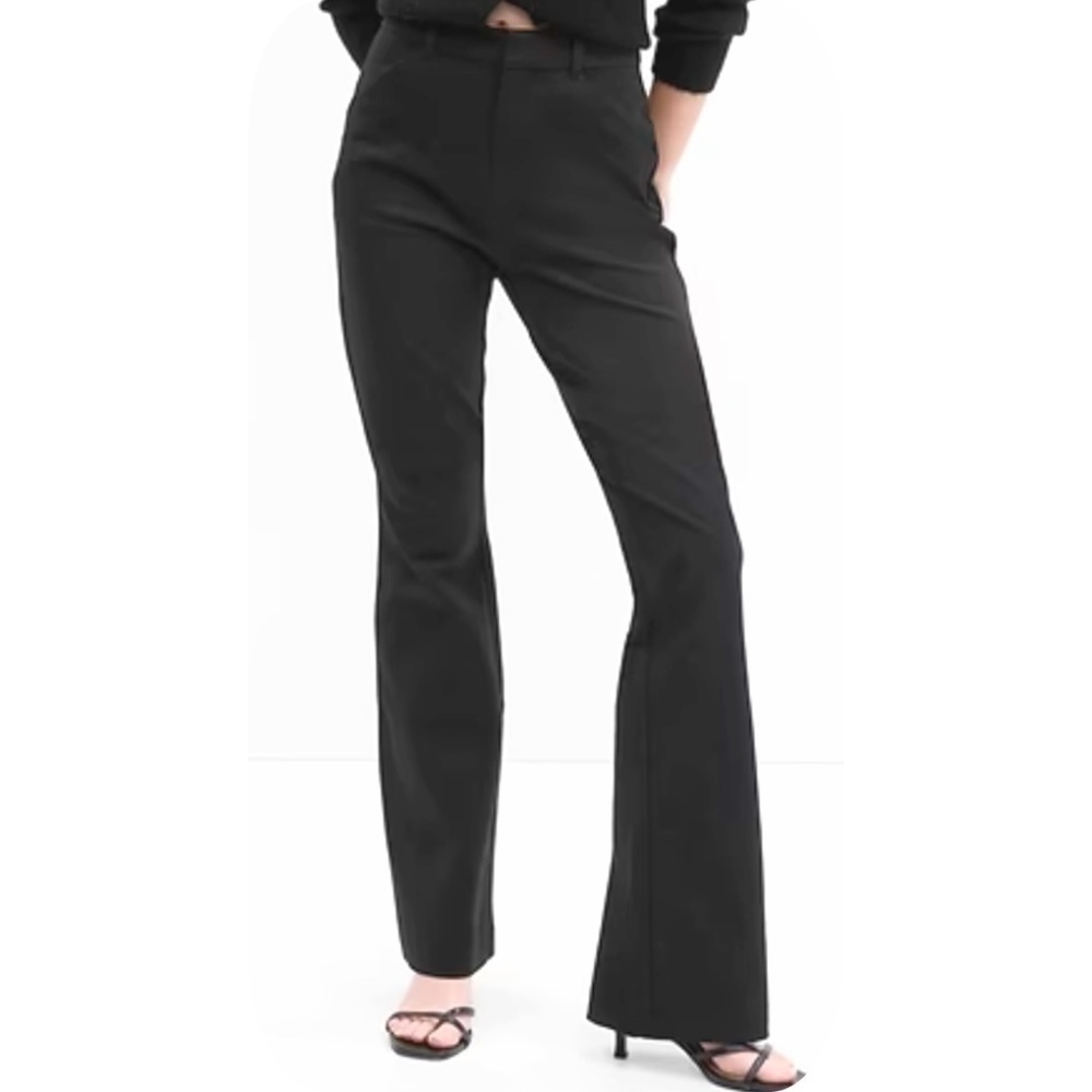 High Rise Flare Pants in Bi-Stretch